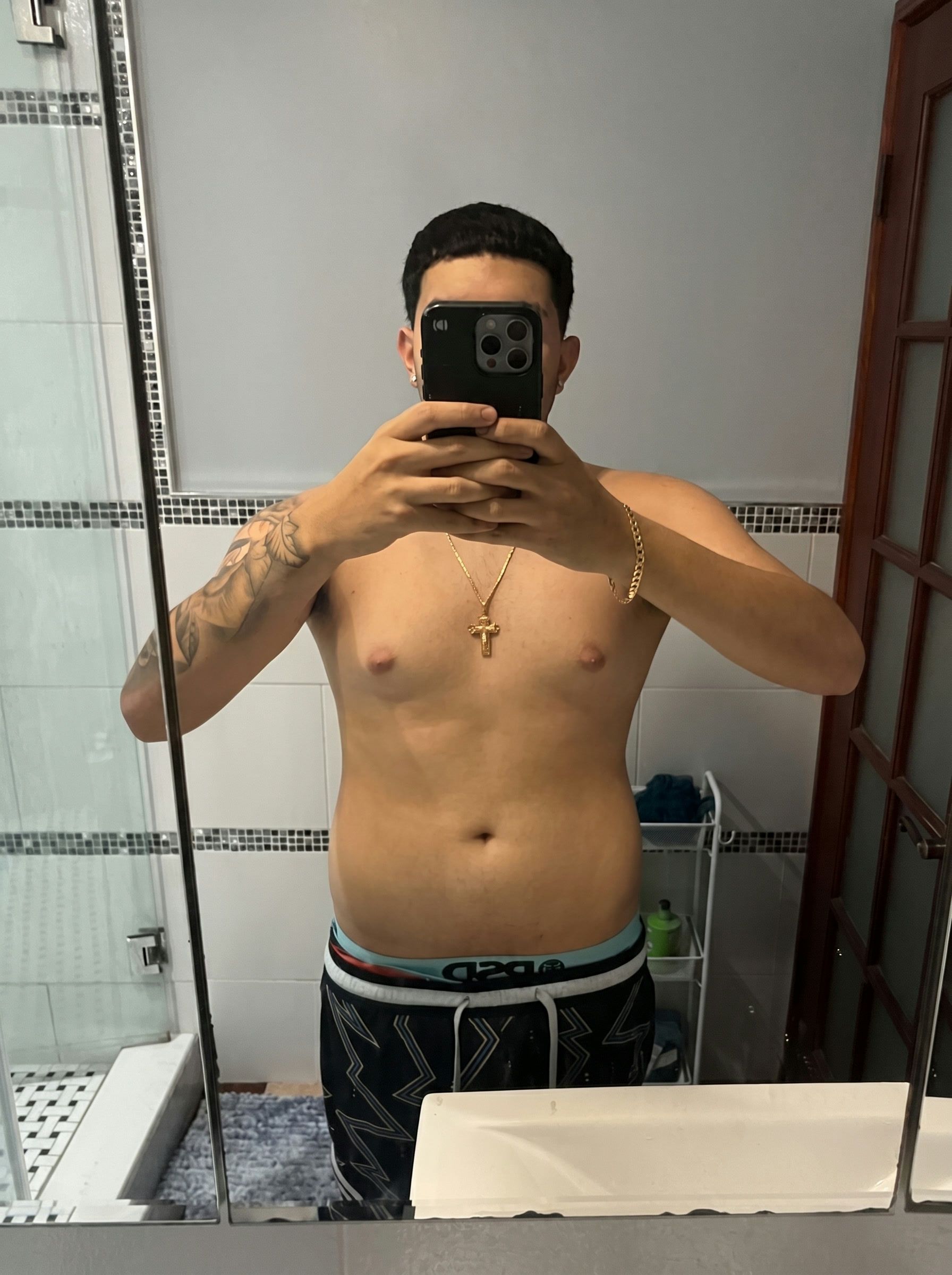 Antes: uno de los muchachos de Lemay, con el cuerpo todavía sin forma
